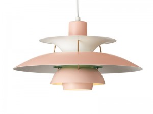 louis poulsen ph 5 pale rose green pendant light